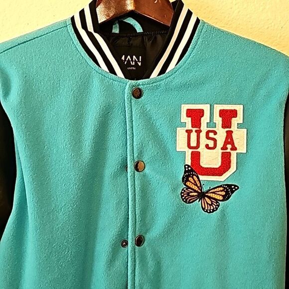 BOOHOOMAN COLLAB VARSITY JACKET size small - Picture 2 of 9